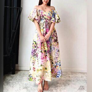 Aje Adina Midi Dress Lavender